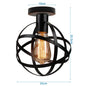 Retro Metal Semi-Flush Ceiling Light Fixture