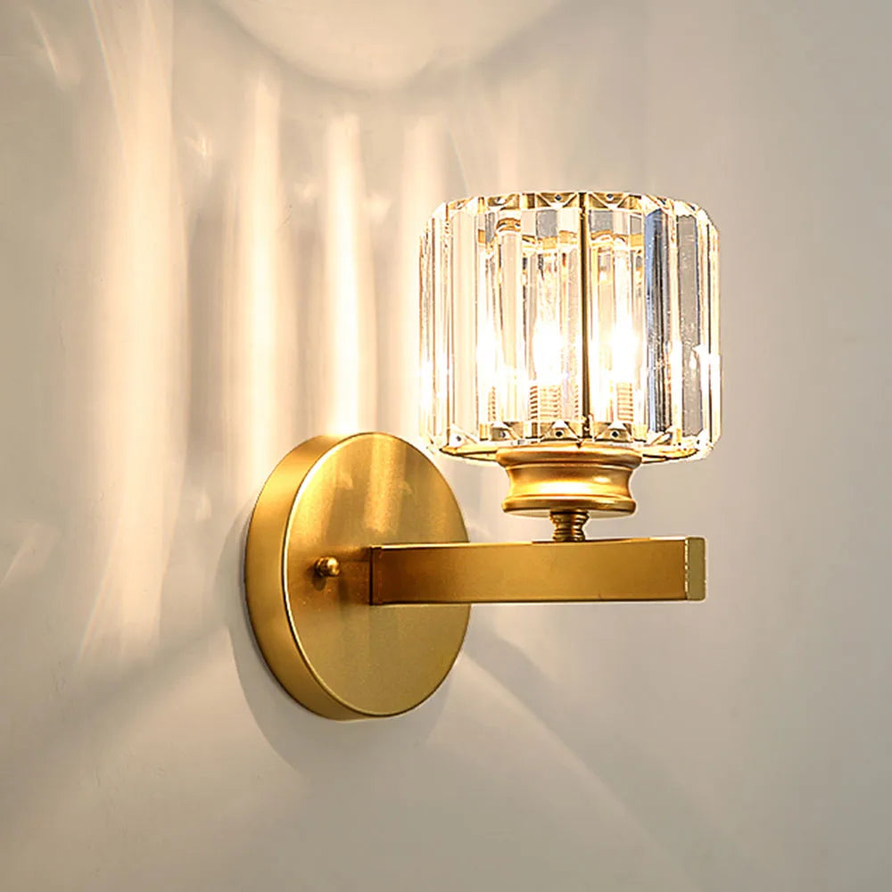 Crystal Sconce Iron Art Wall Lamp