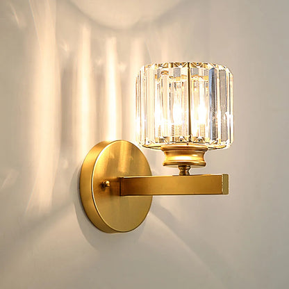 Crystal Sconce Iron Art Wall Lamp