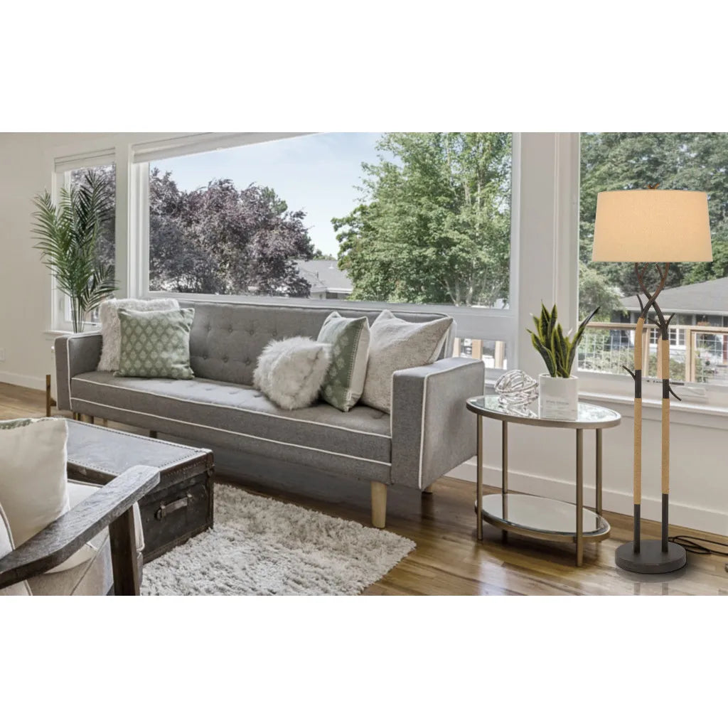 Traditional Shaped Black LED Floor Lamp