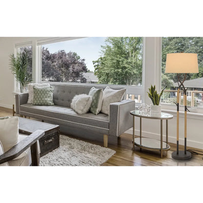 Traditional Shaped Black LED Floor Lamp