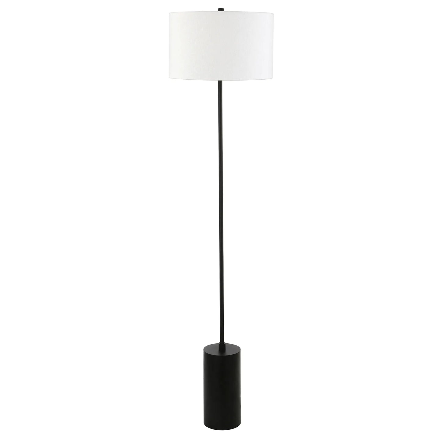 Traditional Black Floor Lamp with Empire Shade