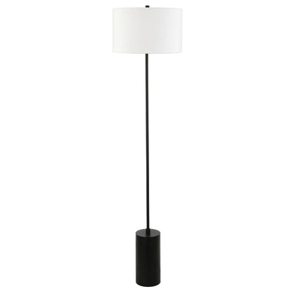 Traditional Black Floor Lamp with Empire Shade