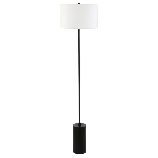 Traditional Black Floor Lamp with Empire Shade