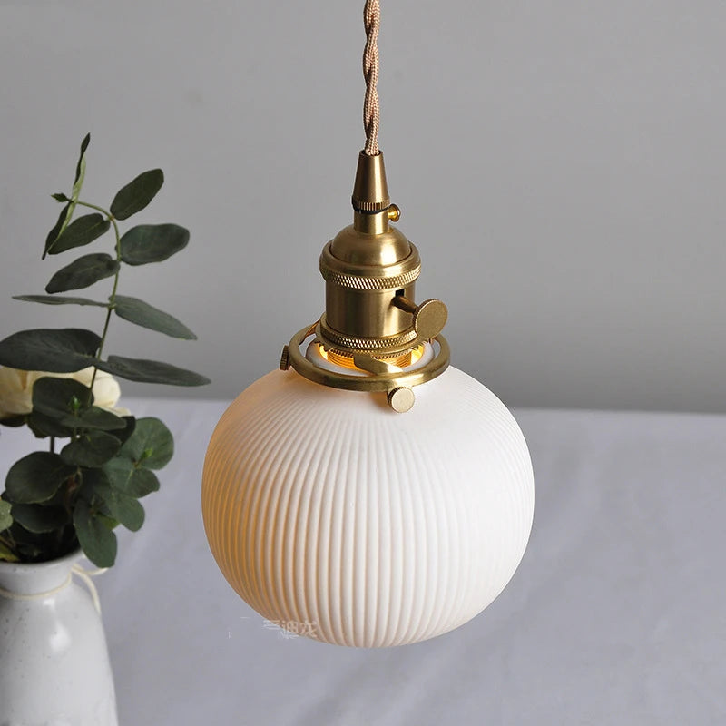 IWHD Nordic White Ceramic Pendant Light