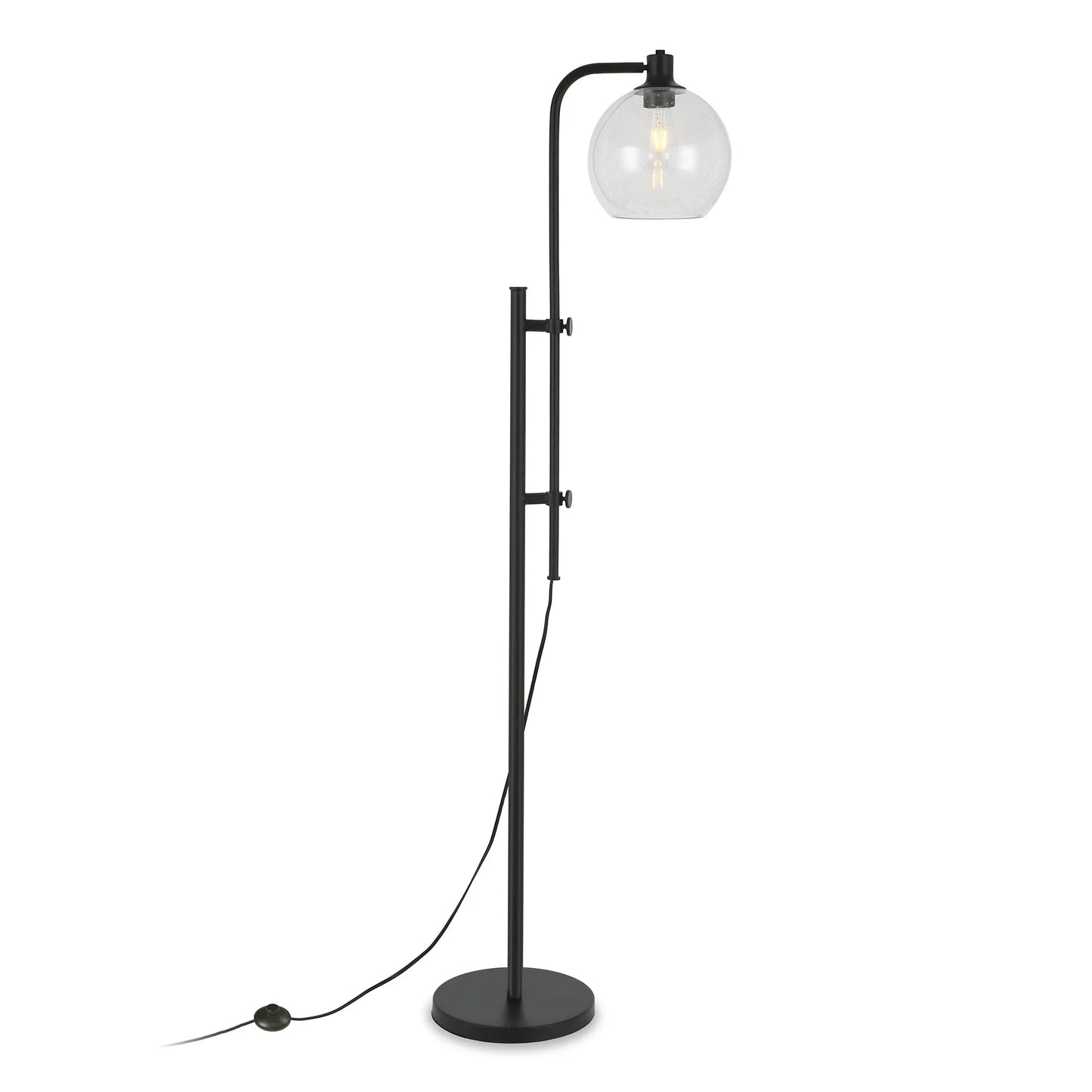 Black Adjustable Modern Reading Floor Lamp