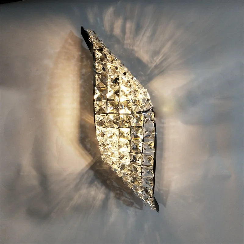 LuxGlow Modern Crystal LED Wall Sconce