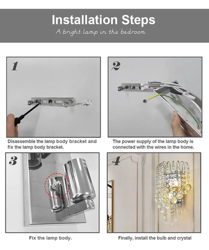 Mirror Crystal LED Wall Lights