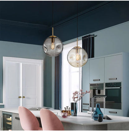 Nordic Glass Ball Pendant Light