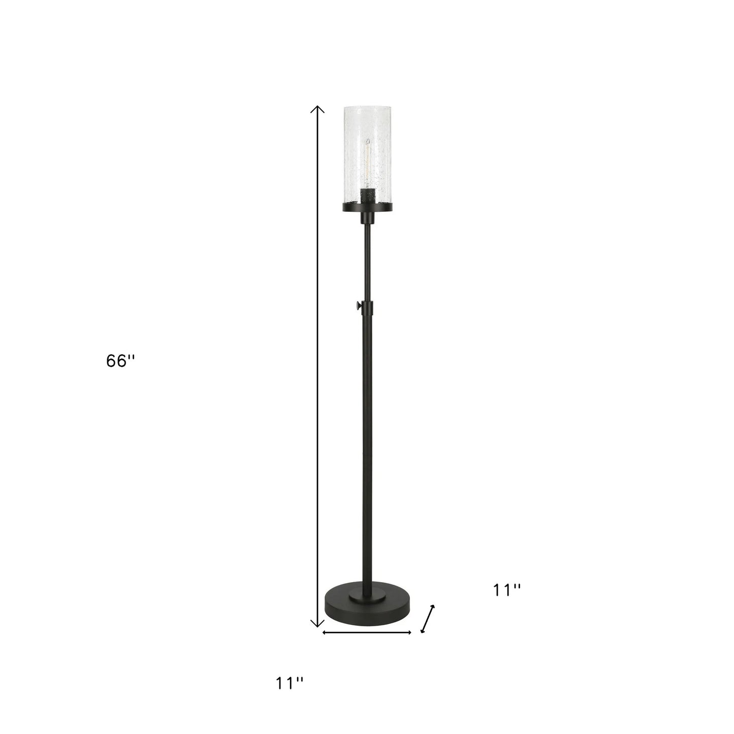 Contemporary Black LED Torchiere Floor Lamp
