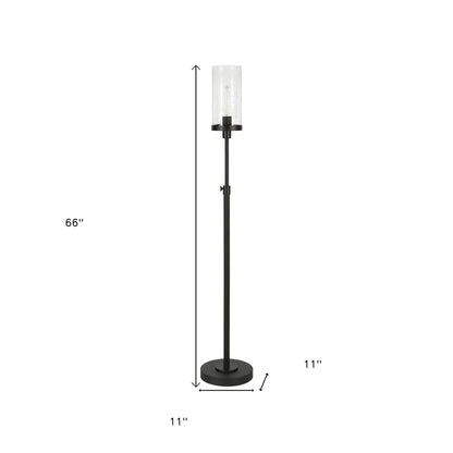 Contemporary Black LED Torchiere Floor Lamp