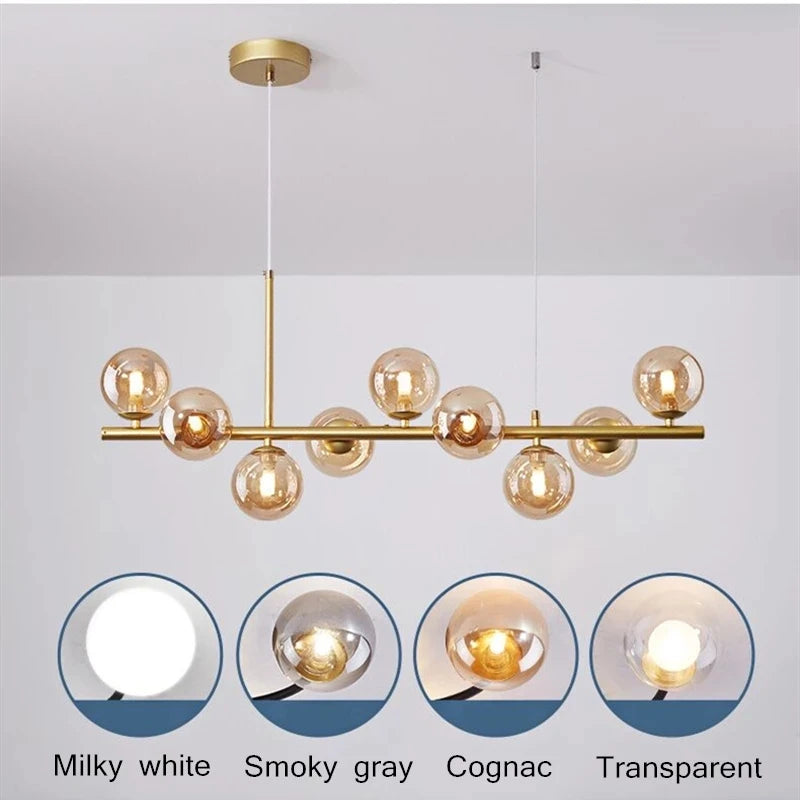 Glass Ball Linear Pendant
