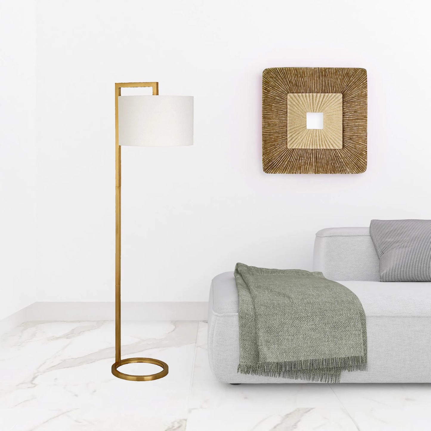 Traditional Brass Floor Lamp