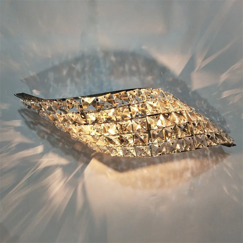 LuxGlow Modern Crystal LED Wall Sconce