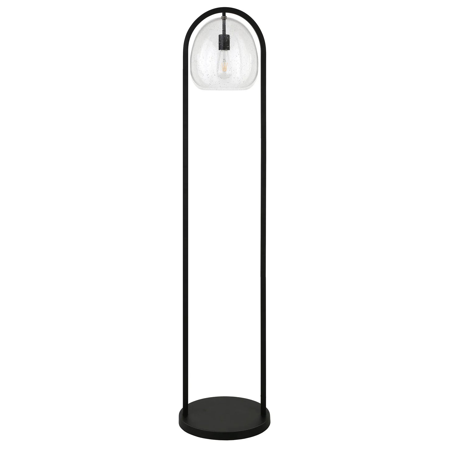 Black Column LED Floor Lamp Modern Design
