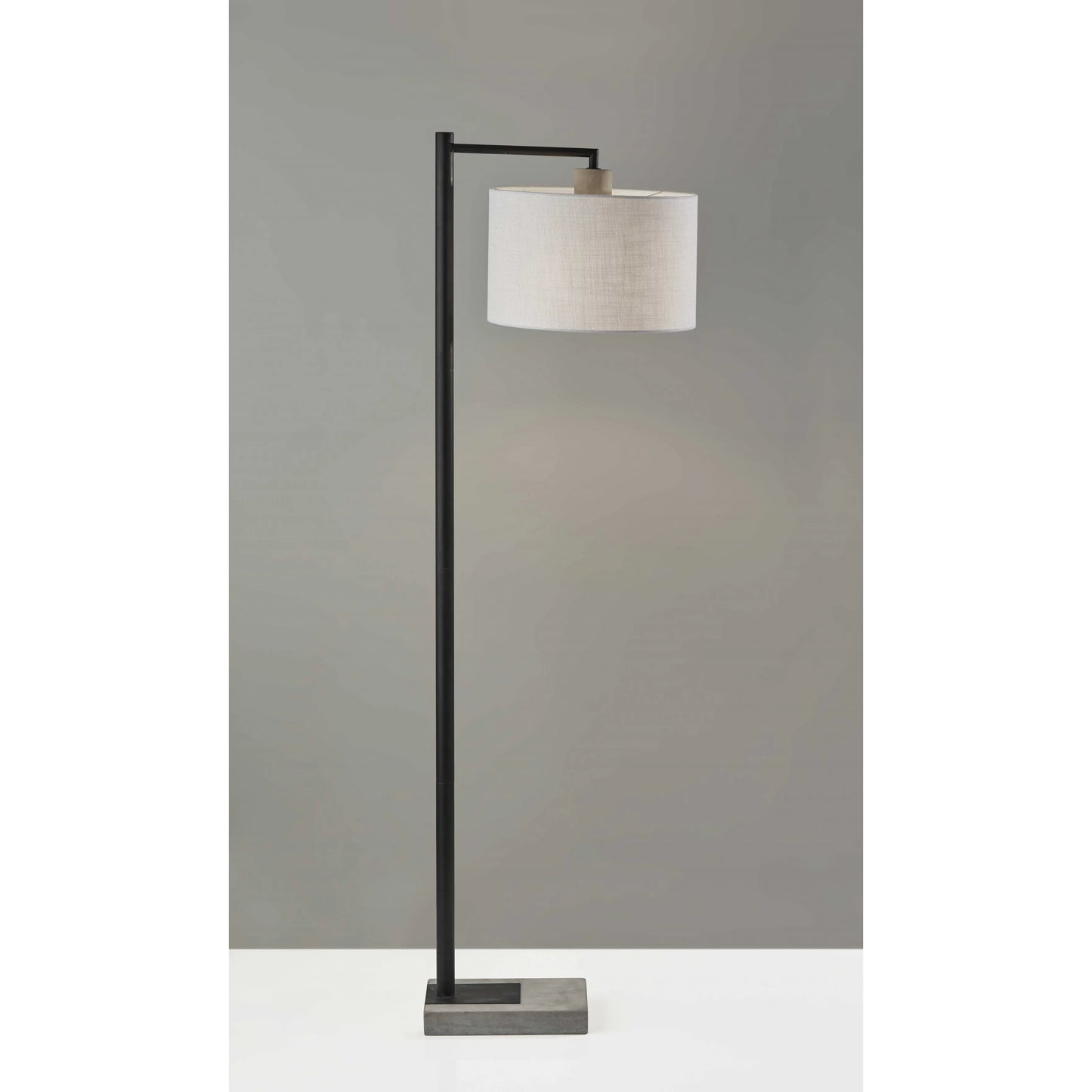 Modern Arc Floor Lamp with Fabric Shade
