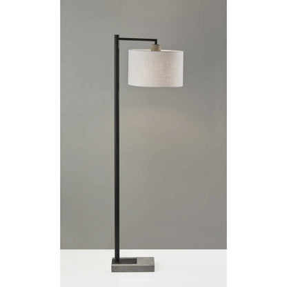 Modern Arc Floor Lamp with Fabric Shade