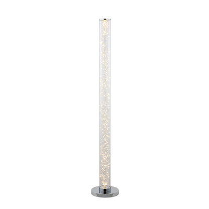 White Metal LED Column Floor Lamp