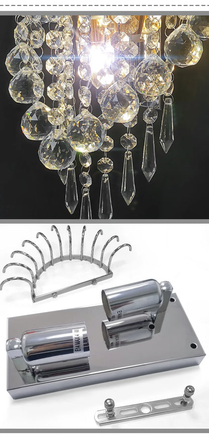 Mirror Crystal LED Wall Lights