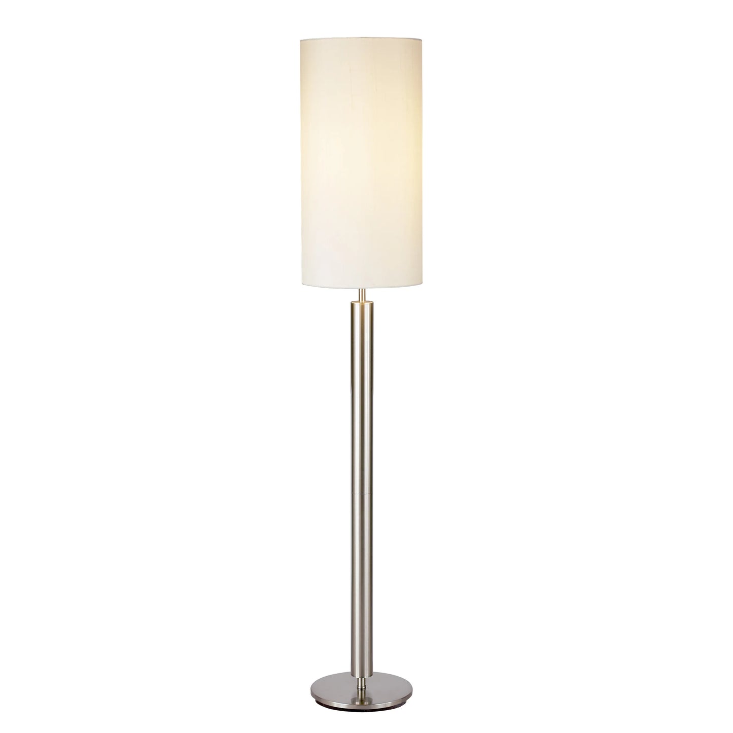 Contemporary Silver Aluminum Floor Lamp