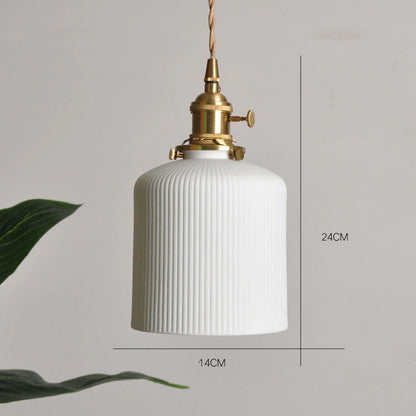 IWHD Nordic White Ceramic Pendant Light