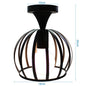 Retro Metal Semi-Flush Ceiling Light Fixture