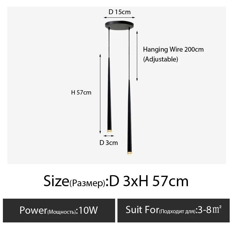 Long-Drop Bedside Pendant