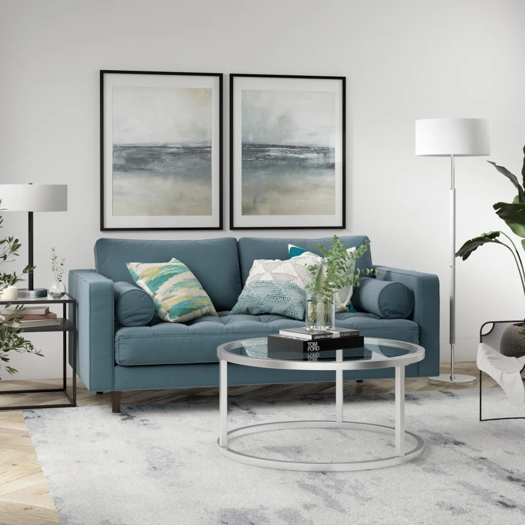 Nickel LED Two-Light Floor Lamp