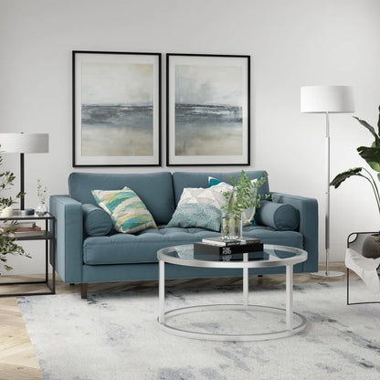 Nickel LED Two-Light Floor Lamp