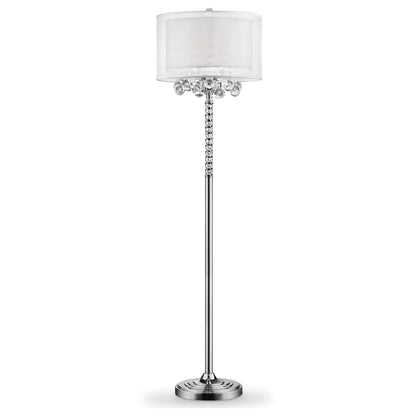 Silver Three-Light Candelabra Floor Lamp