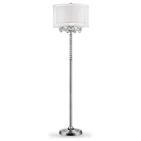 Silver Three-Light Candelabra Floor Lamp