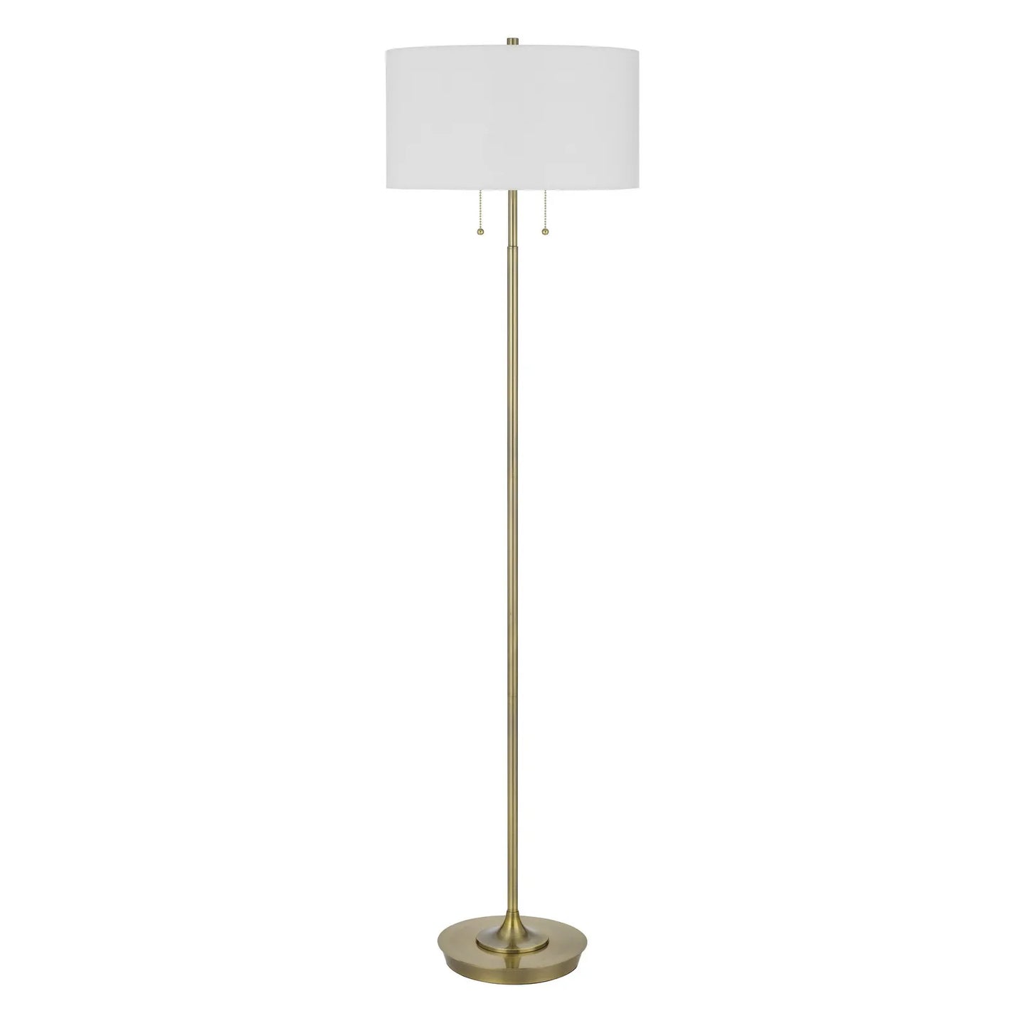 Luxury Two-Light Brass Floor Lamp