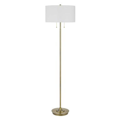Luxury Two-Light Brass Floor Lamp
