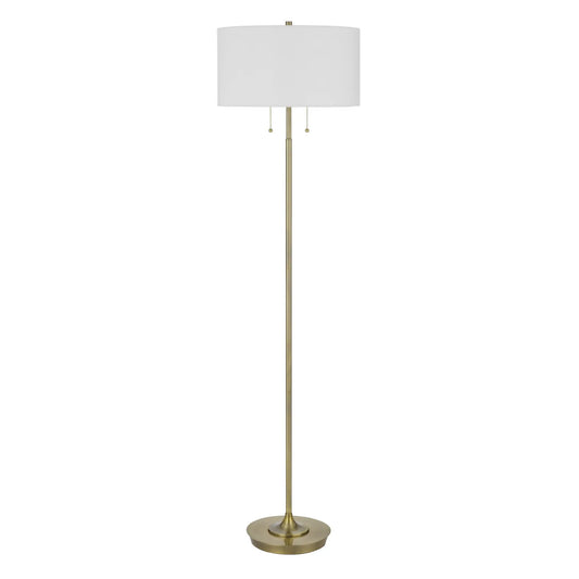 Luxury Two-Light Brass Floor Lamp