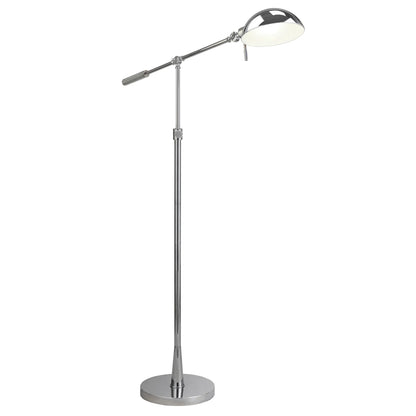 Nickel Adjustable Swing Arm Floor Lamp