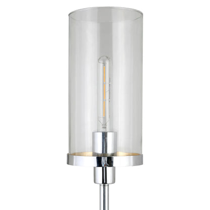 Contemporary Nickel Torchiere Floor Lamp