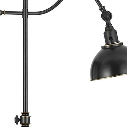Traditional Bronze Floor Lamp with Dome Shade