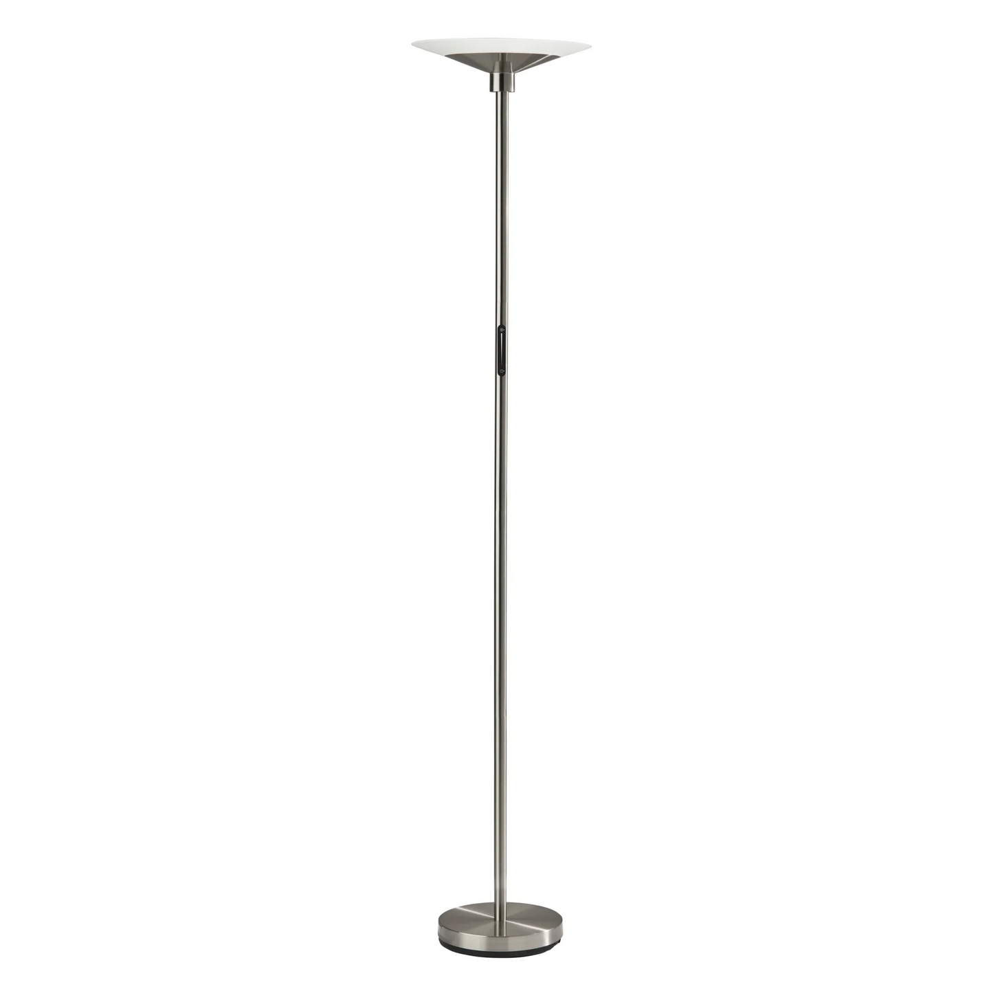 Modern Silver LED Torchiere Floor Lamp