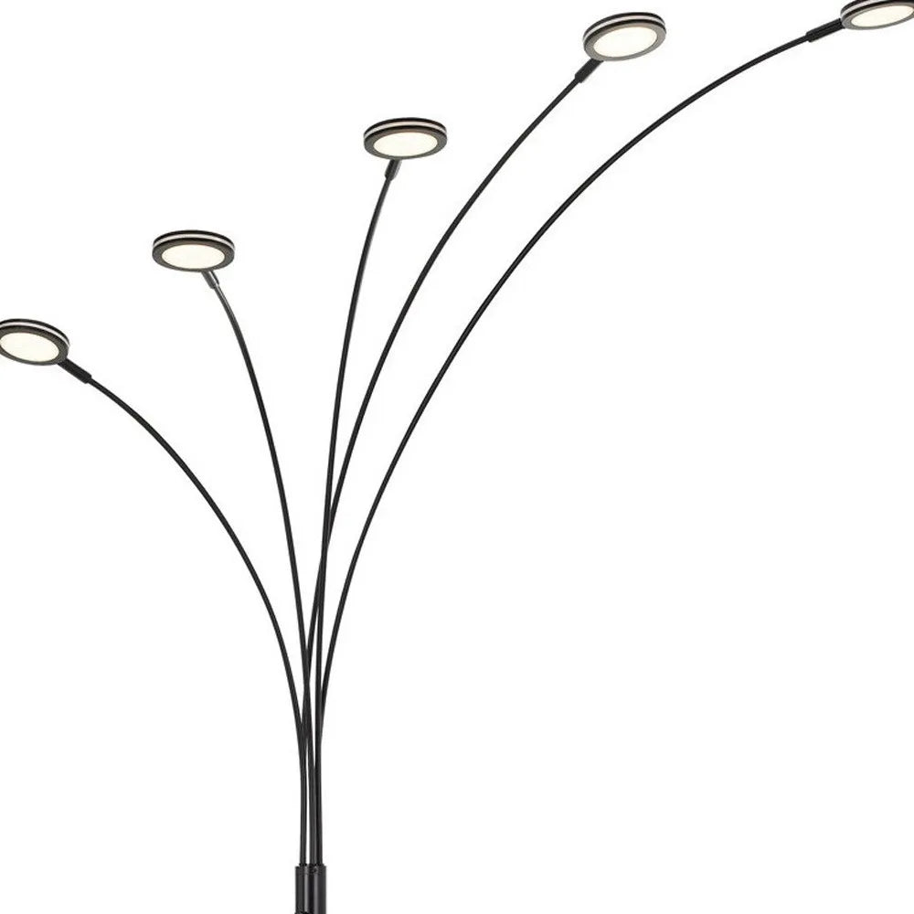 Five-Light LED Arc Floor Lamp with RGB Shades