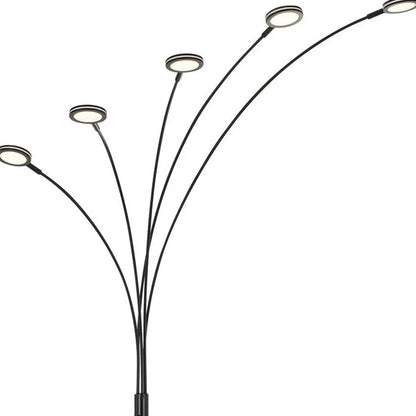 Five-Light LED Arc Floor Lamp with RGB Shades