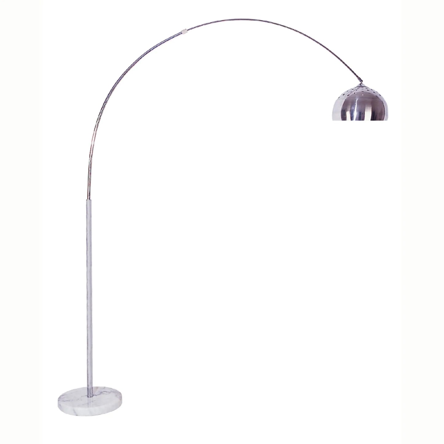 White Metal Arched LED Floor Lamp