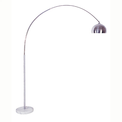 White Metal Arched LED Floor Lamp