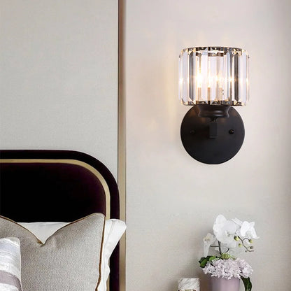 Crystal Sconce Iron Art Wall Lamp
