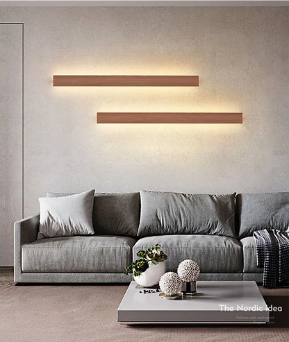 Gold Modern Long Wall Sconce for Bedroom & Hallway