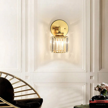 Crystal Sconce Iron Art Wall Lamp