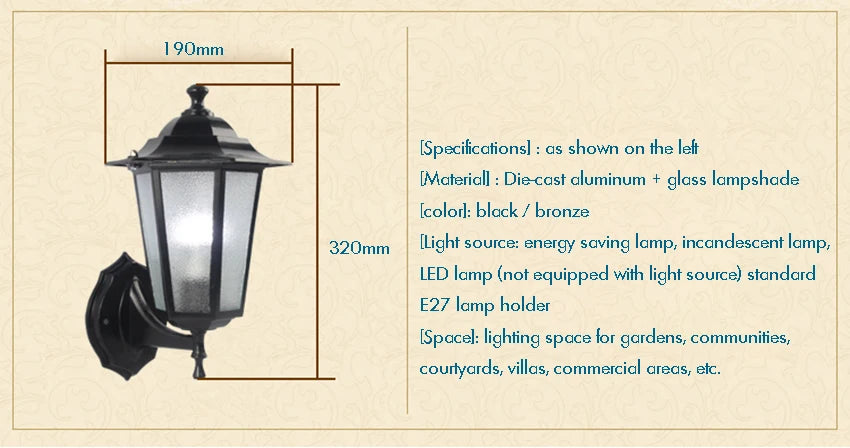 Waterproof Glass Wall Sconce - Outdoor Elegance