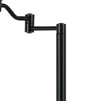 Bronze Swing Arm Floor Lamp with Empire Shade