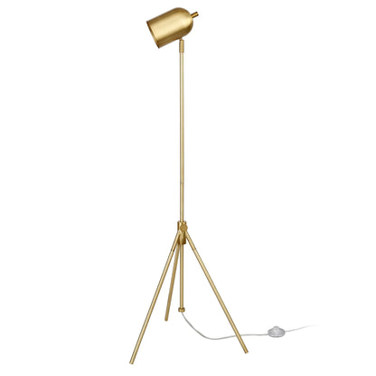 Contemporary Brass Tripod Floor Lamp