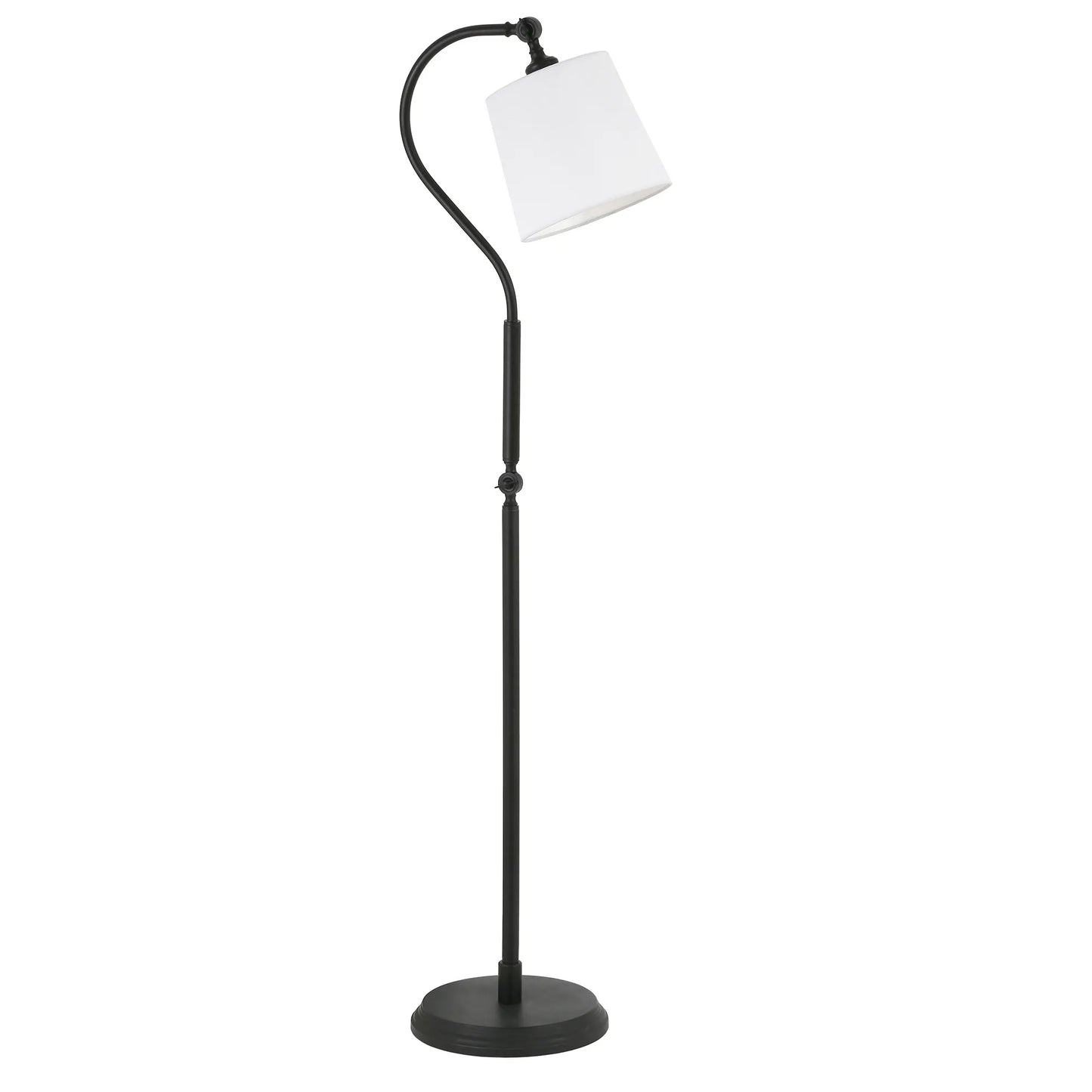 Luxury Black Arched Floor Lamp with Frosted Shade