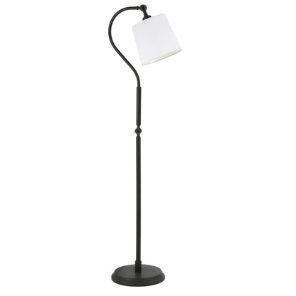 Luxury Black Arched Floor Lamp with Frosted Shade